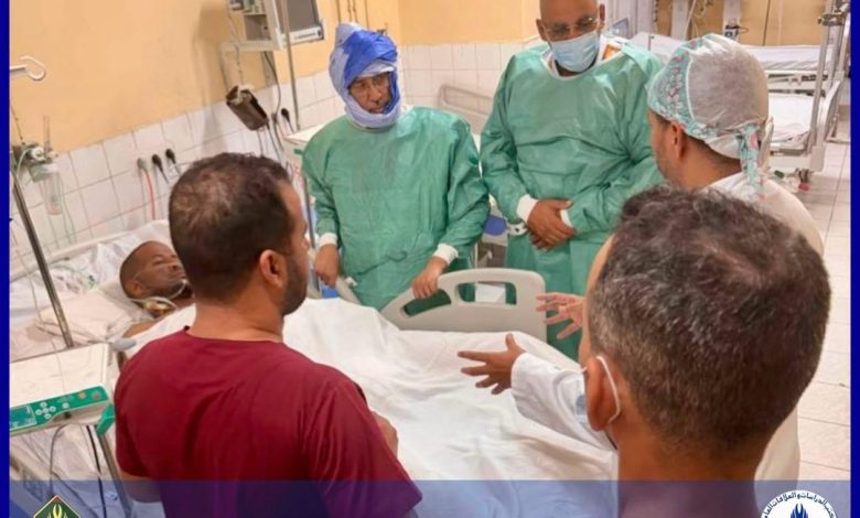 وزير الدفاع وقائد الدرك يزوران الدركي إنجاي في المستشفى للاطمئنان على حالته الصحية