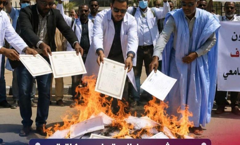 دكاترة متعاونون يحرقون شهاداتهم احتجاجا على عدم اعتبارها
