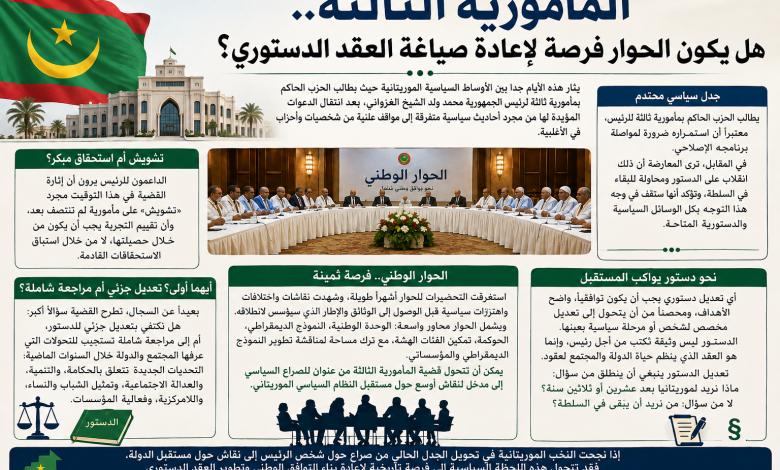 المأمورية الثالثة.. هل يكون الحوار فرصة لإعادة صياغة العقد الدستوري؟